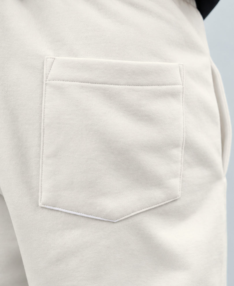 White Printed Baggy Track Pant