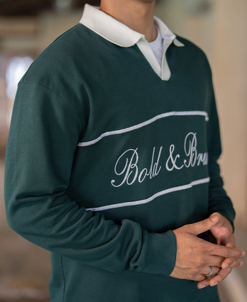 Pine Embroidered Sweatshirt 100% Cotton