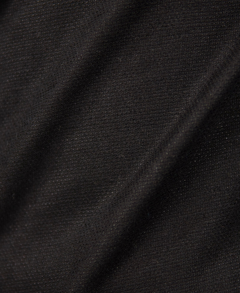 Black Linen Blend Cord Set