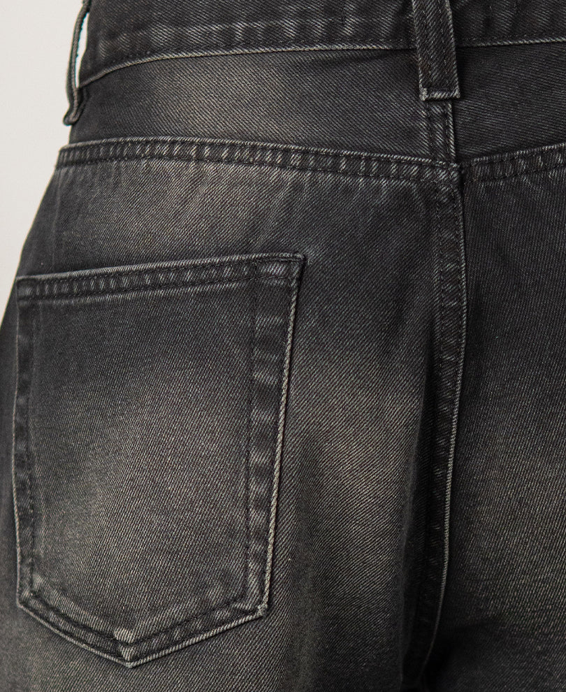 Tinted Black Washed Baggy Jeans