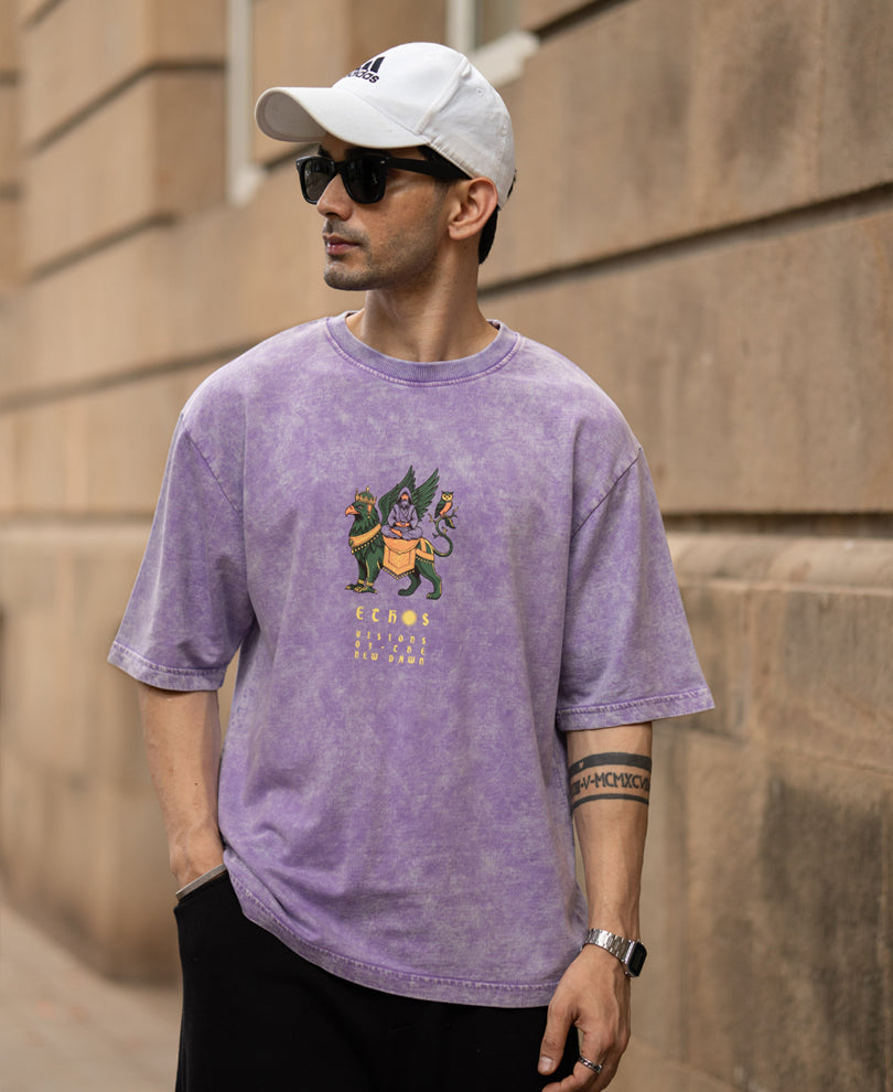 Lavender Washed Graphic T-Shirt