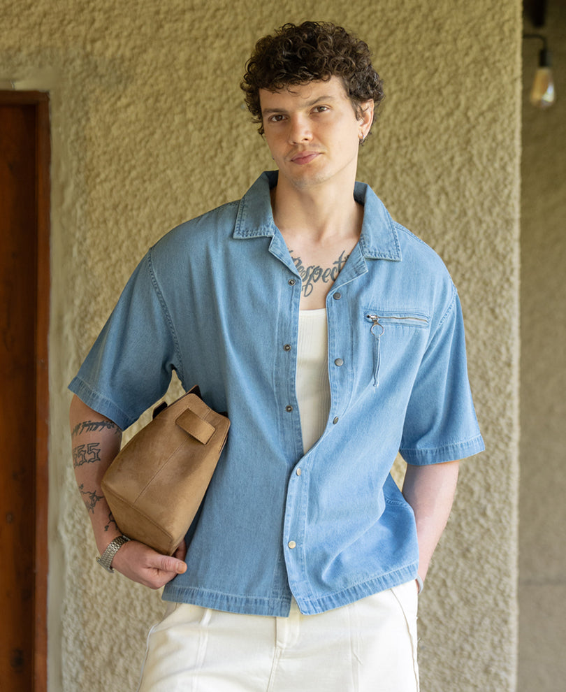 Light Blue Cuban Denim Shirt