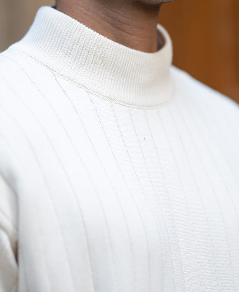 Off-White Structure Stripe High Neck T-Shirt.