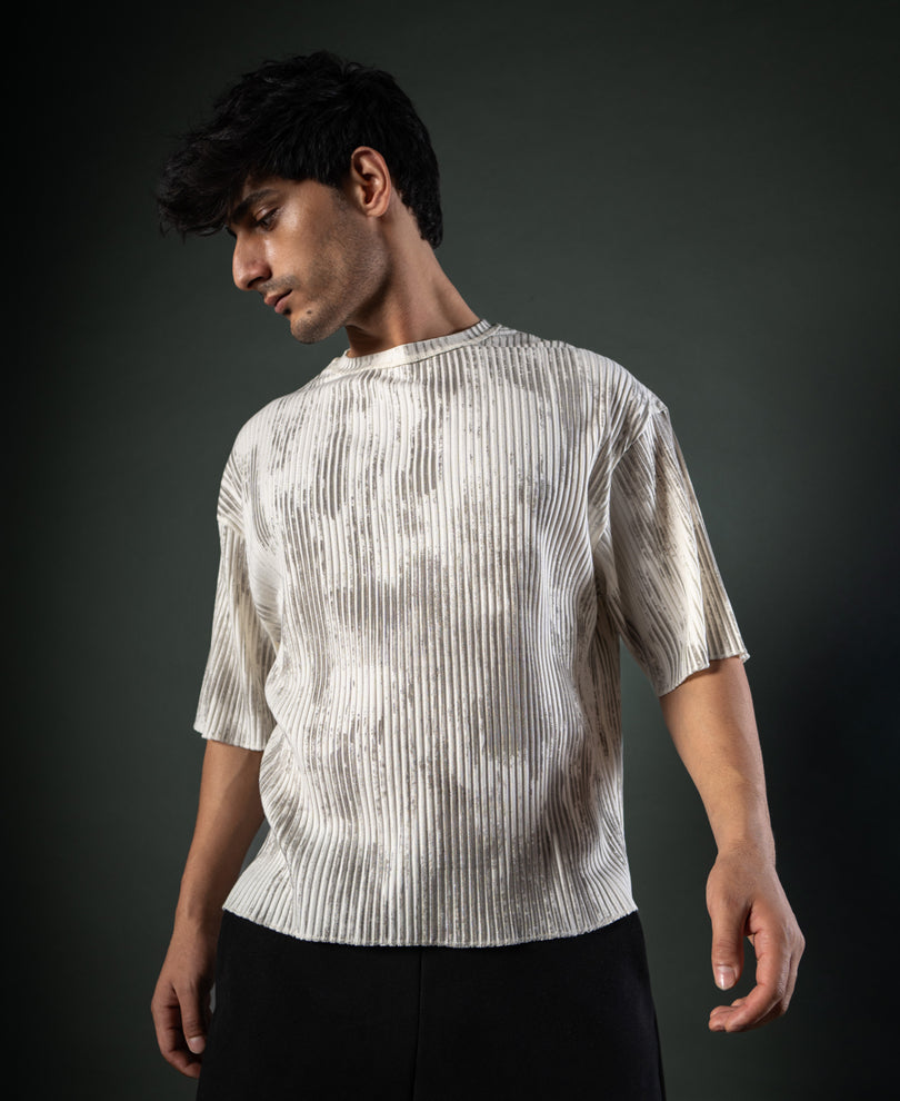 Off-White Printed Structure Stripe T-Shirt.