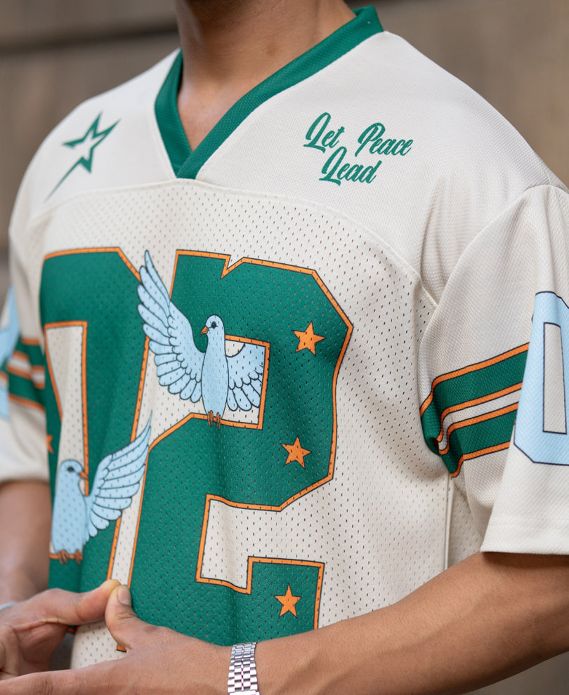 Cream Dove Print Jersey T-Shirt