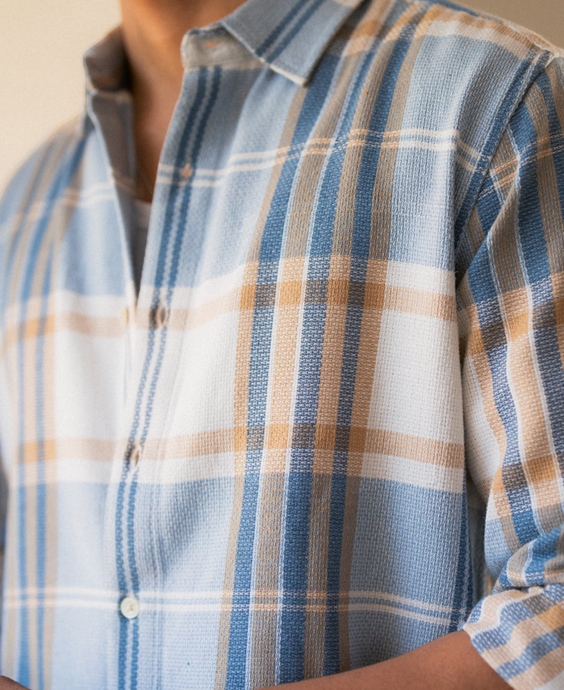 Multi Color Structured Checks Shirt.