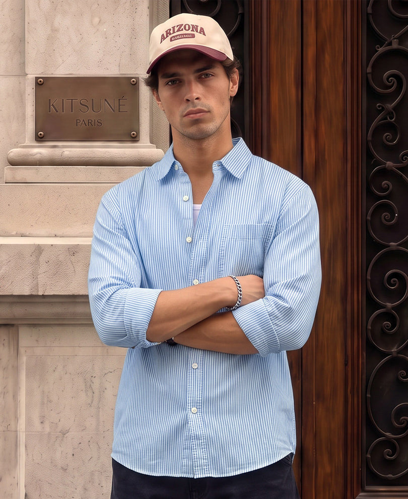 Blue Oxford Stripe Shirt