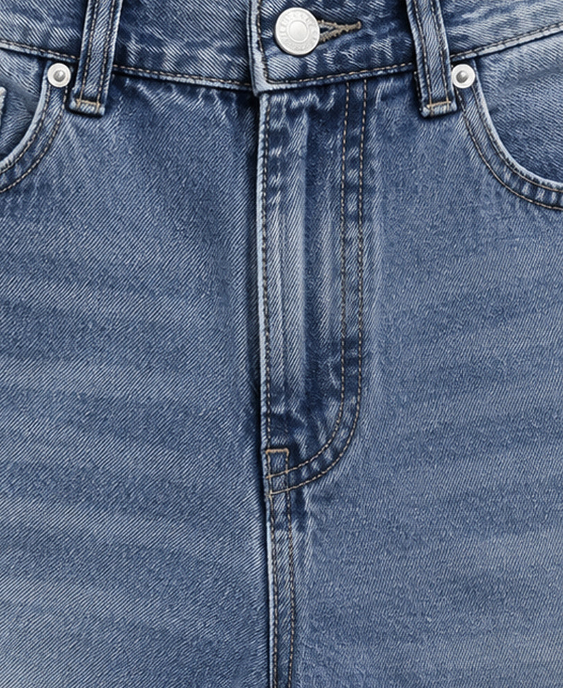 Light Blue Washed Baggy Fit Jeans