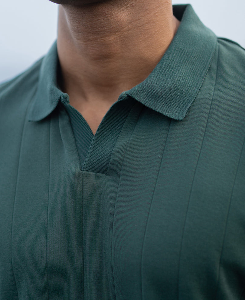 Green Regular Fit Full Sleeves T-Shirt.