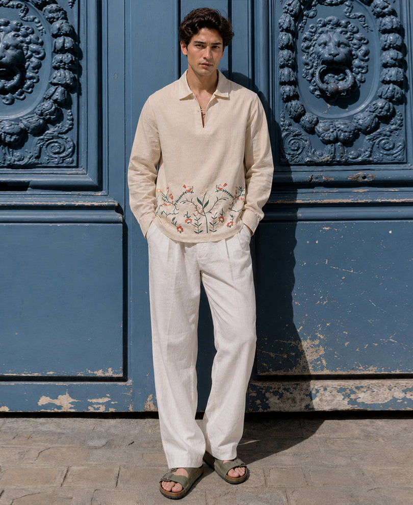 Regular Fit Embroidery Kurta Shirt