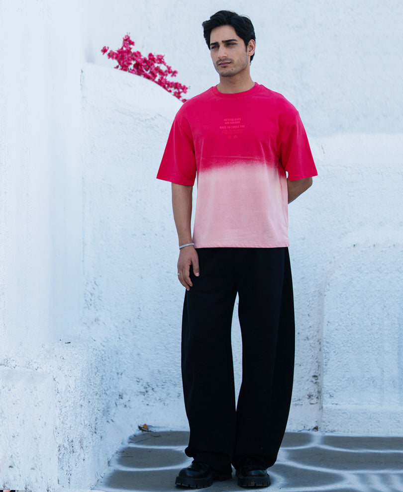 Pink Ombre Graphic T-Shirt.
