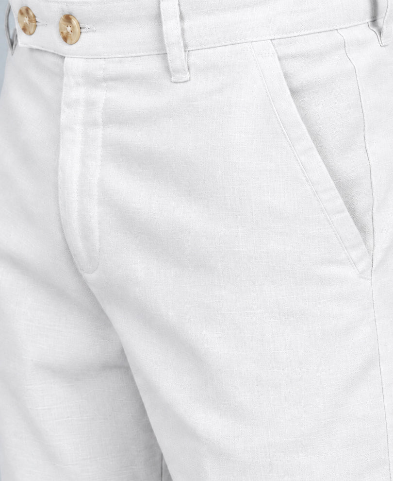 Off-White Cotton Blend Trousers
