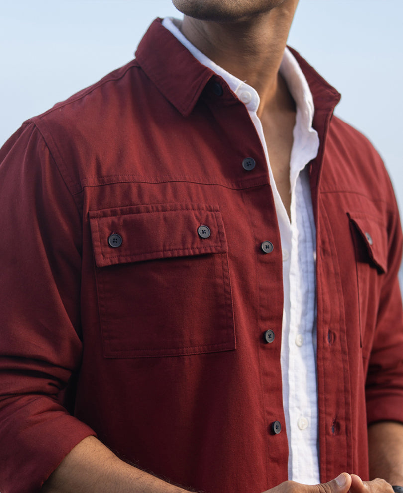 Brick Structure Cargo Overshirt.