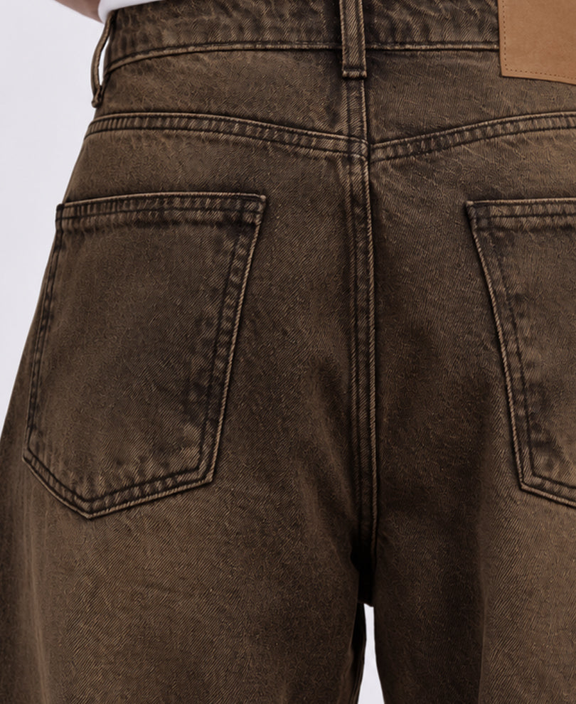Tinted Brown Extra Baggy Jeans