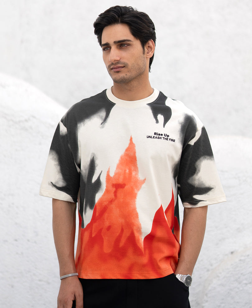 Multicolour Boxy Fit T-Shirt.
