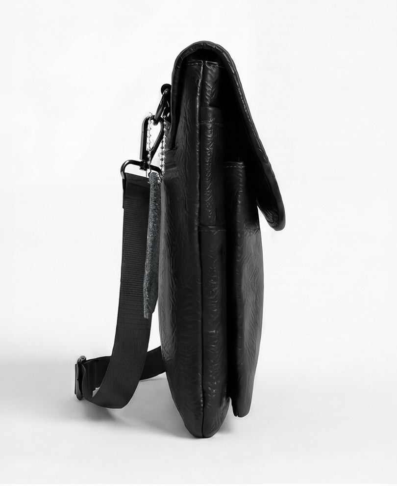 Black Leather Crossbody Bag