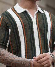 Multicolour Striped Regular Fit Half Sleeve T-Shirt.