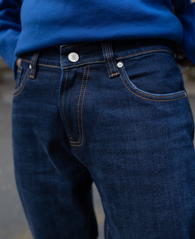 Indigo Regular Fit Denim Jeans.