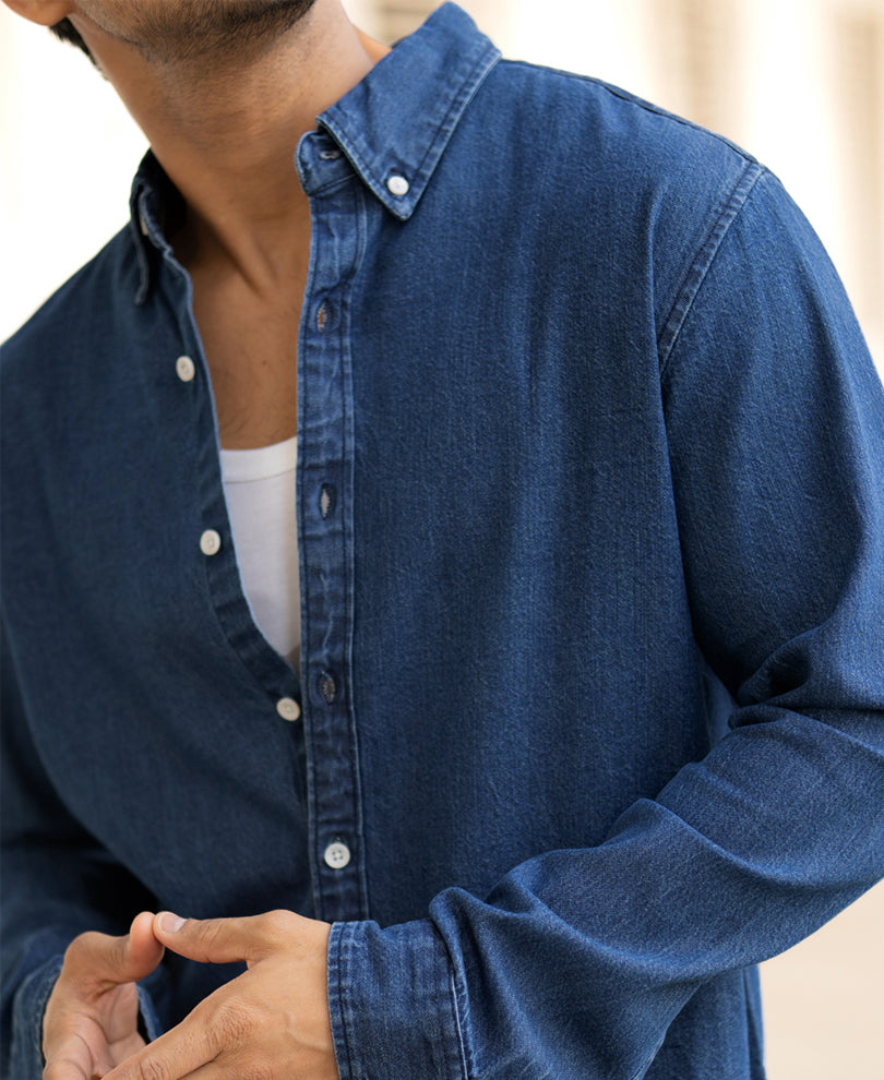 Blue Denim Shirt.