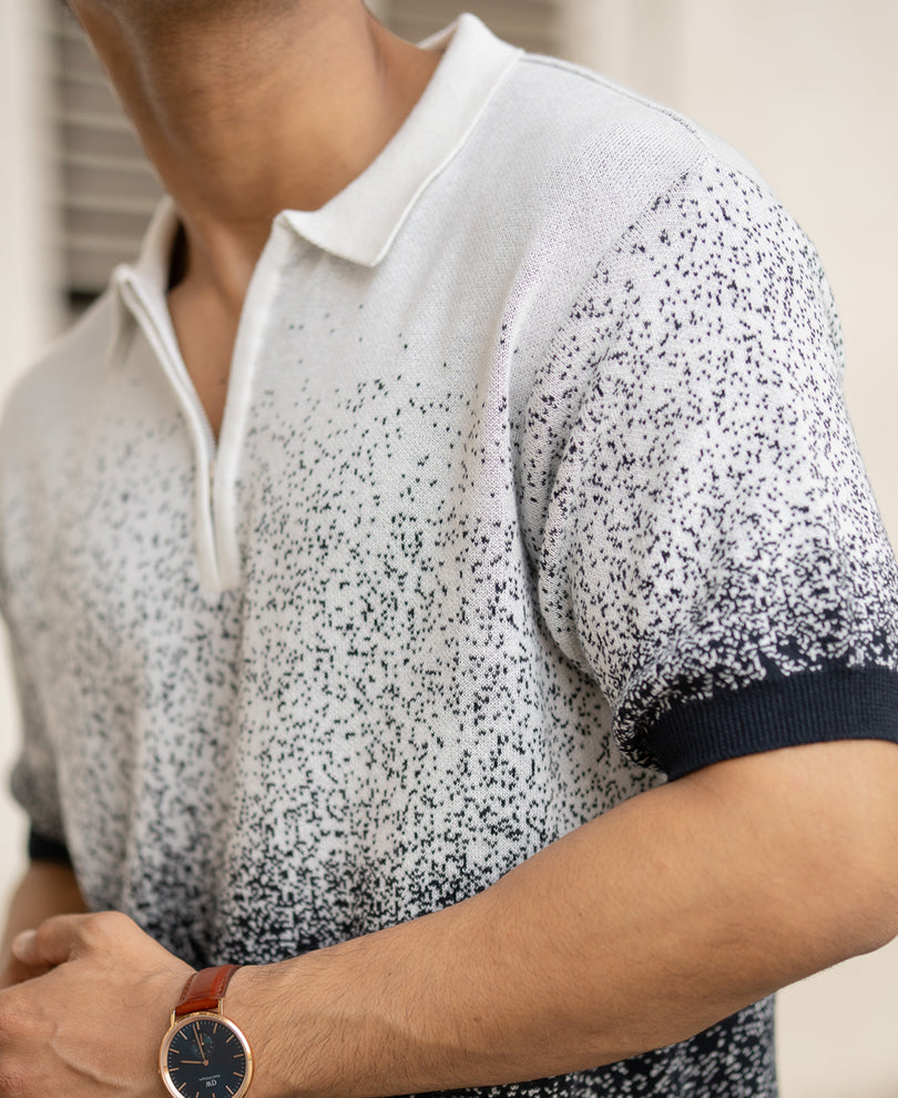Ombre Jacquard Polo T-Shirt.
