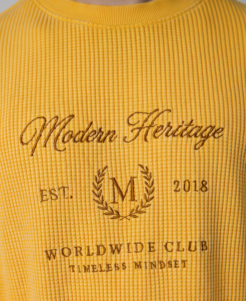 Yellow Washed Embroidered T-Shirt 100% Cotton