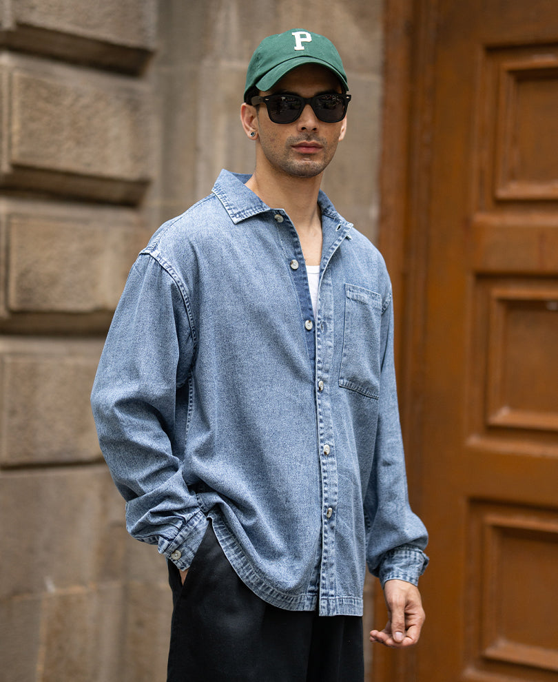 Mid Blue Denim Shirt