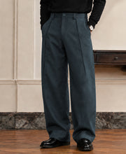 Dark Grey Pleated Trousers