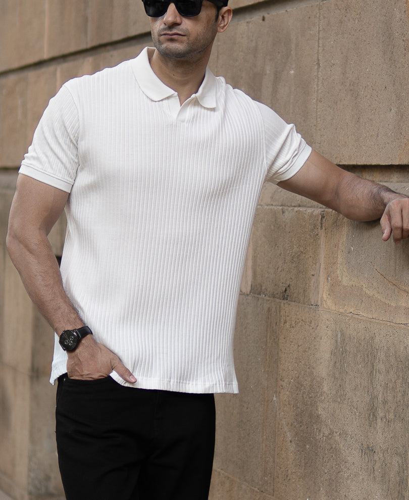 White Rib T-Shirt.