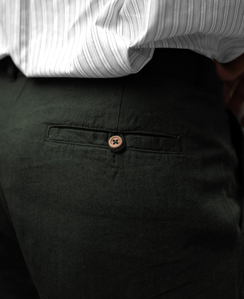 Green Linen Pant.