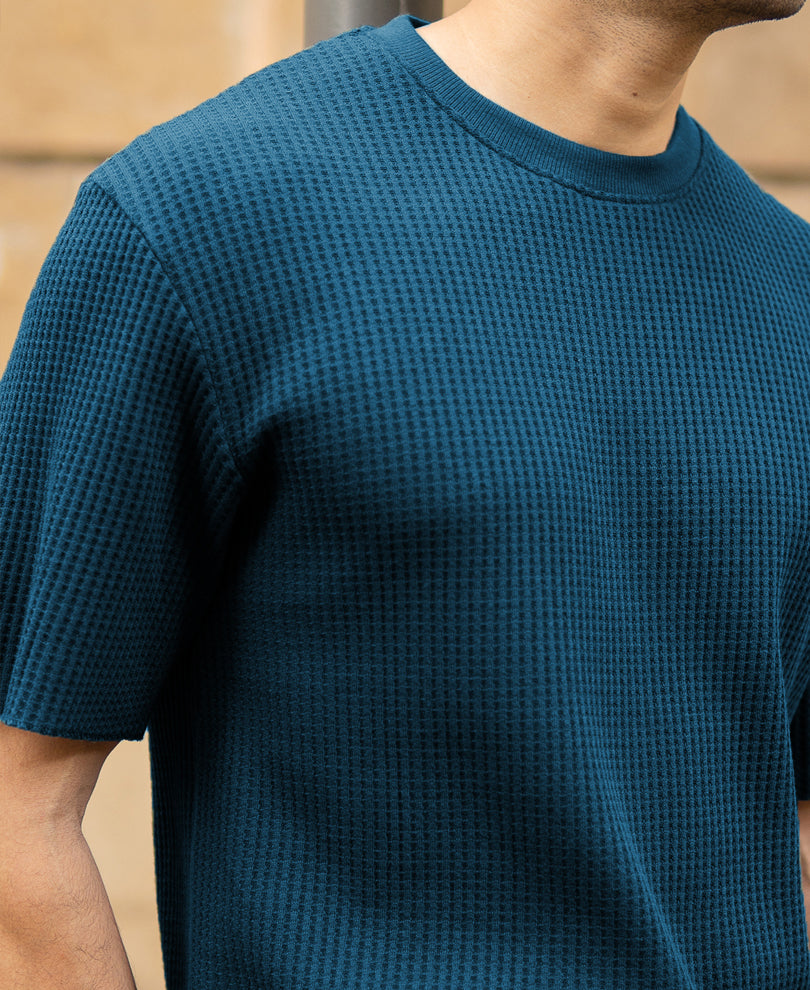 Blue Coral Structured T-Shirt.
