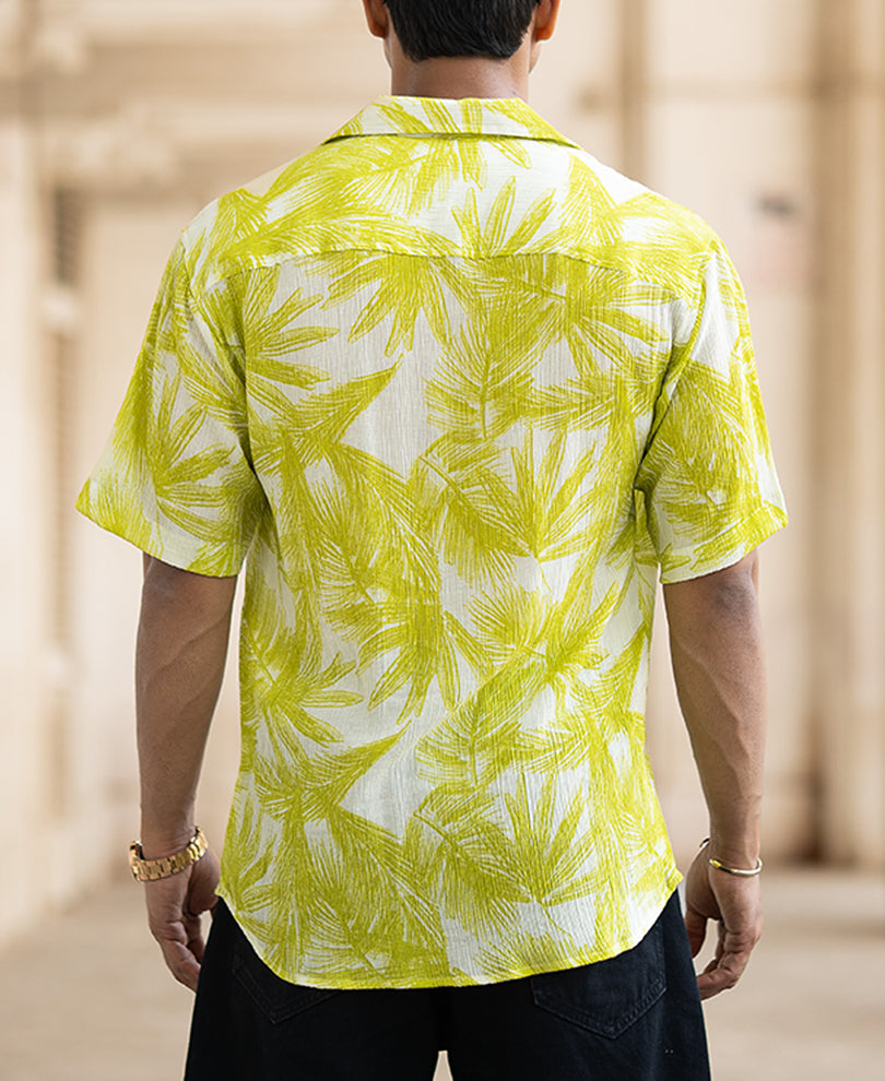 Lime Forest Printed Shirt.