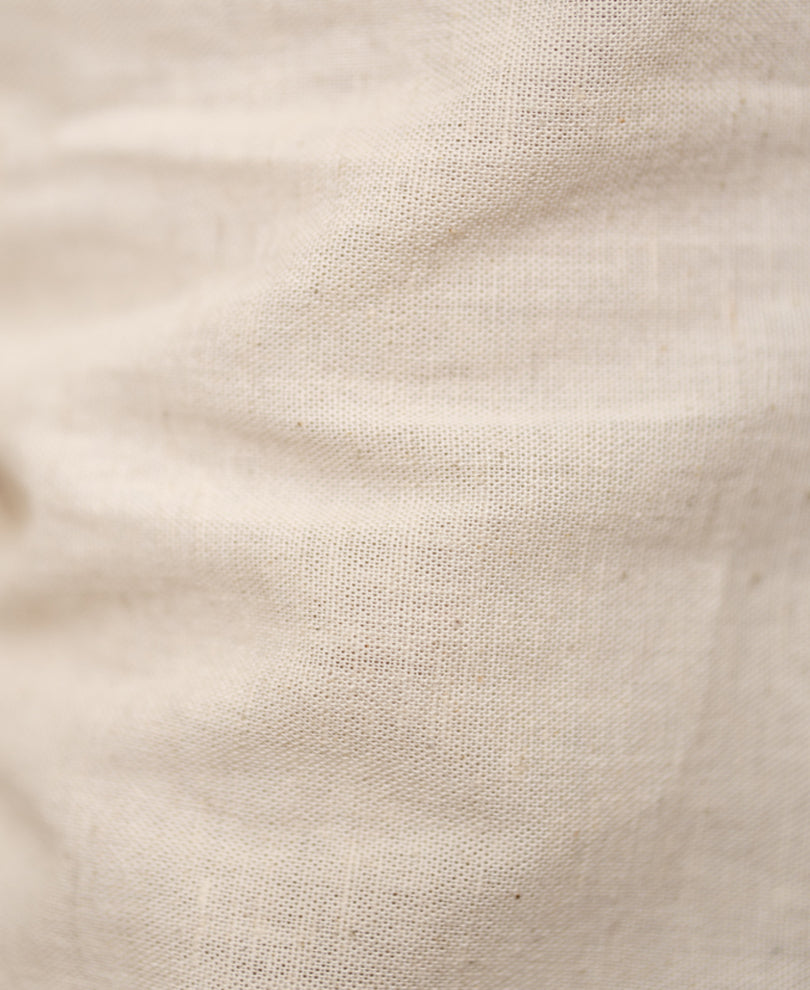 Natural Embroidered Linen Blend Shirt