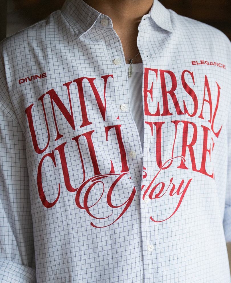 White Micro Checks Printed Shirt