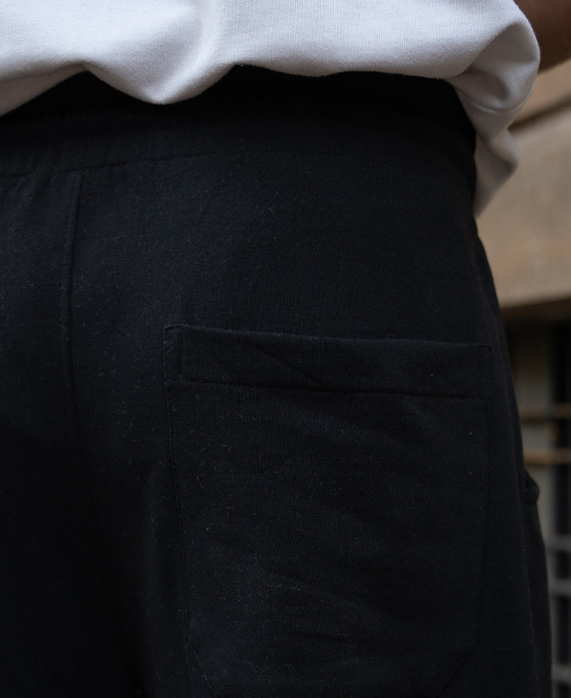 Black Barrel Fit Trackpants