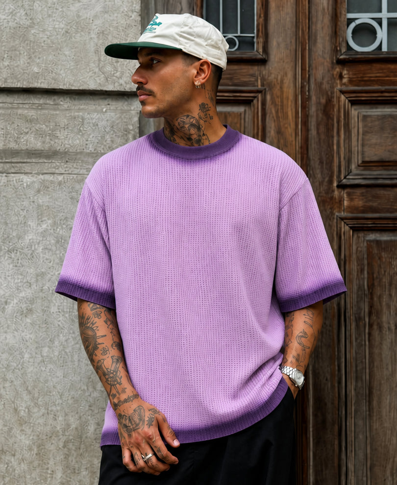 Lavender Sprayed Structure T-Shirt
