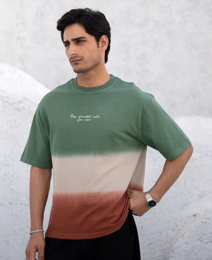 Green & Brown Ombre T-Shirt.
