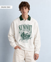 Cream Contrast Print Sweatshirt