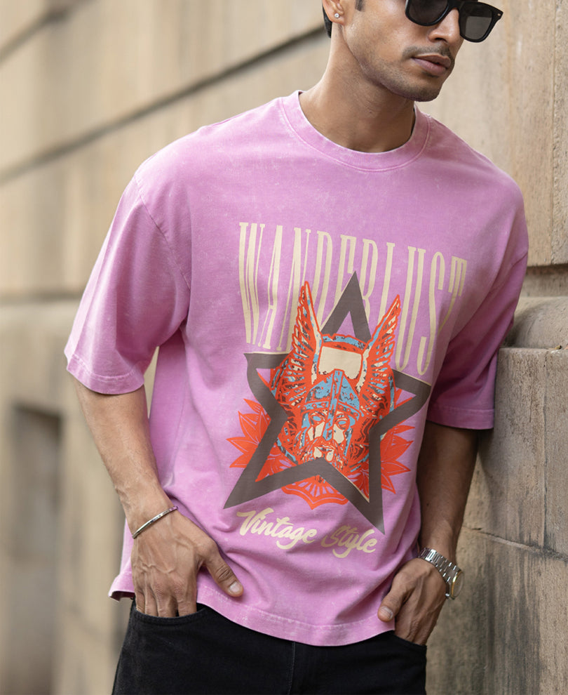 Light Pink Washed Graphic T-Shirt.