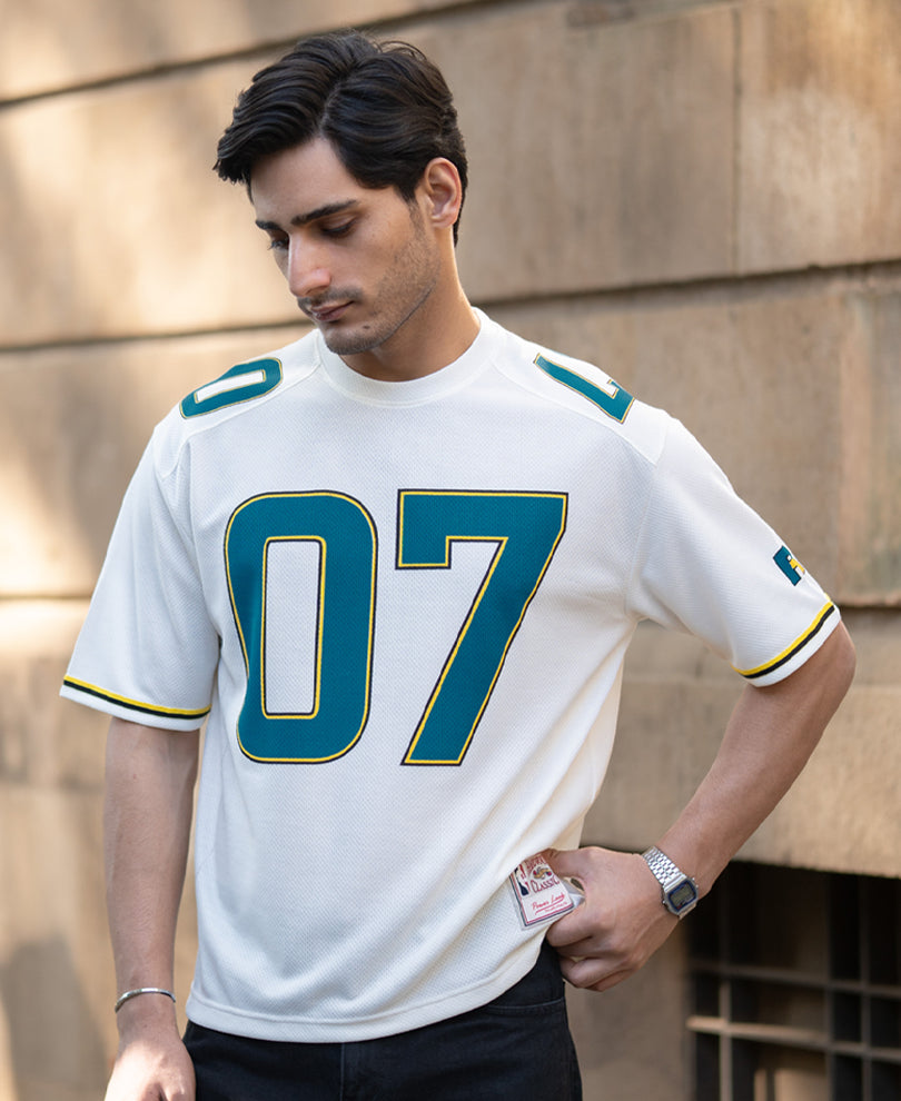 Off White Oversized Jersey T-Shirt.