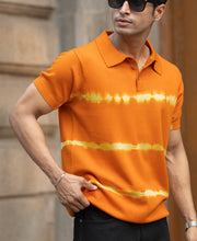 Mustard Tie-Dye Knitted T-Shirt.