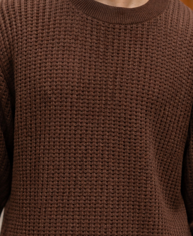 Brown Structured Sweater