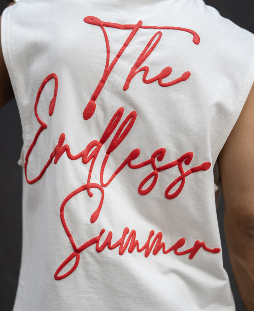 Off White Slogan Print Vest.