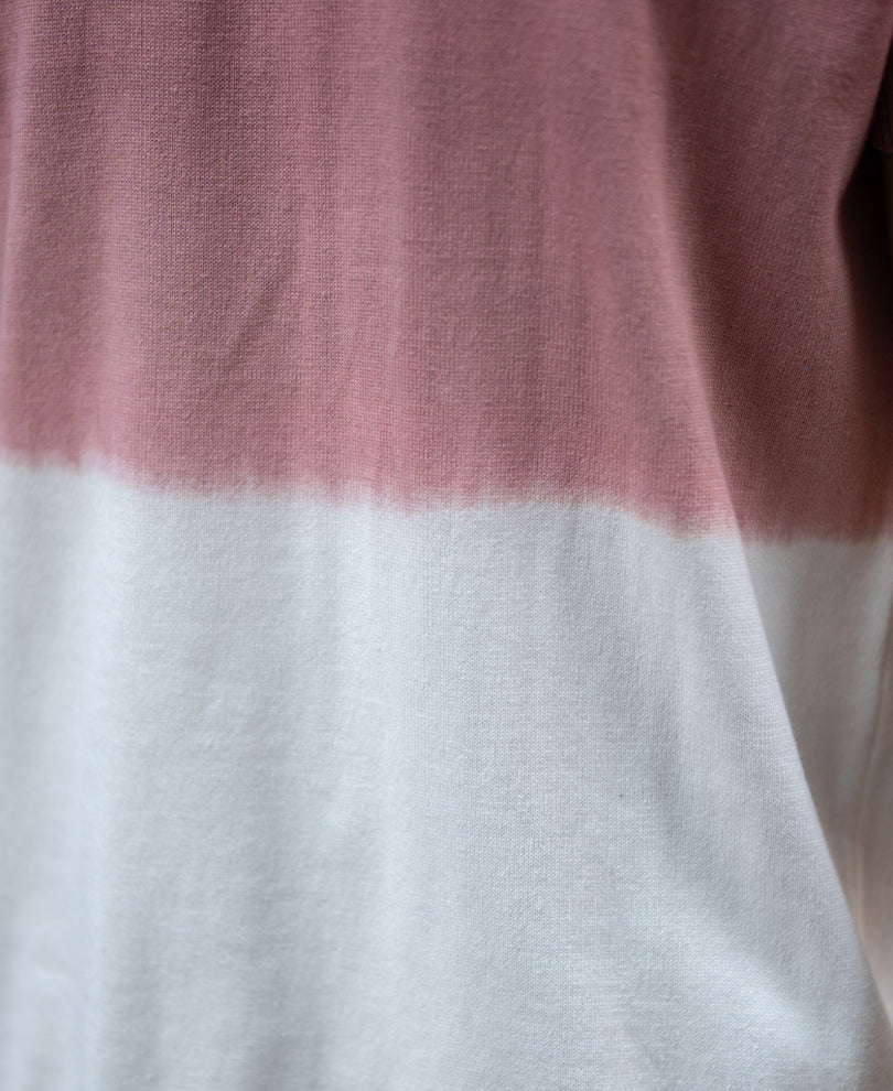 Brick Ombre Knit Polo T-Shirt.
