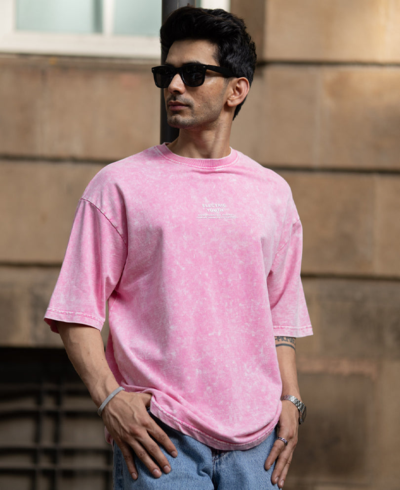 Peach Washed Oversize T-Shirt