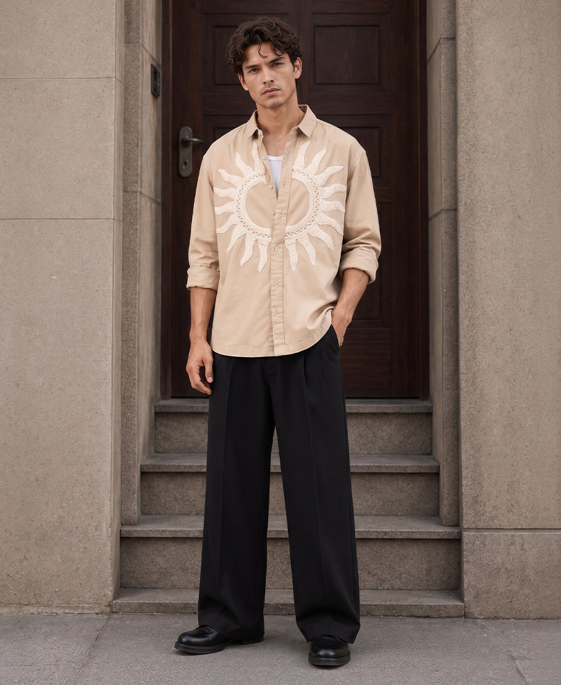 Beige Sunpatch Shirt 100% Cotton