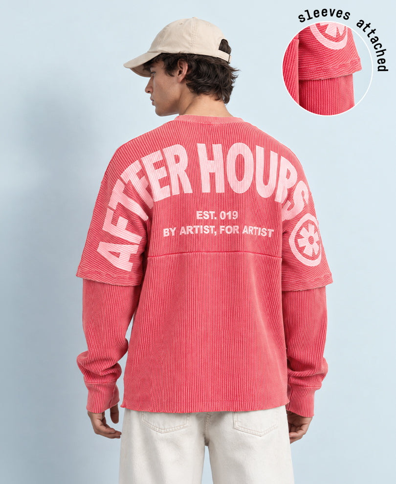 Coral Washed Structured T-Shirt