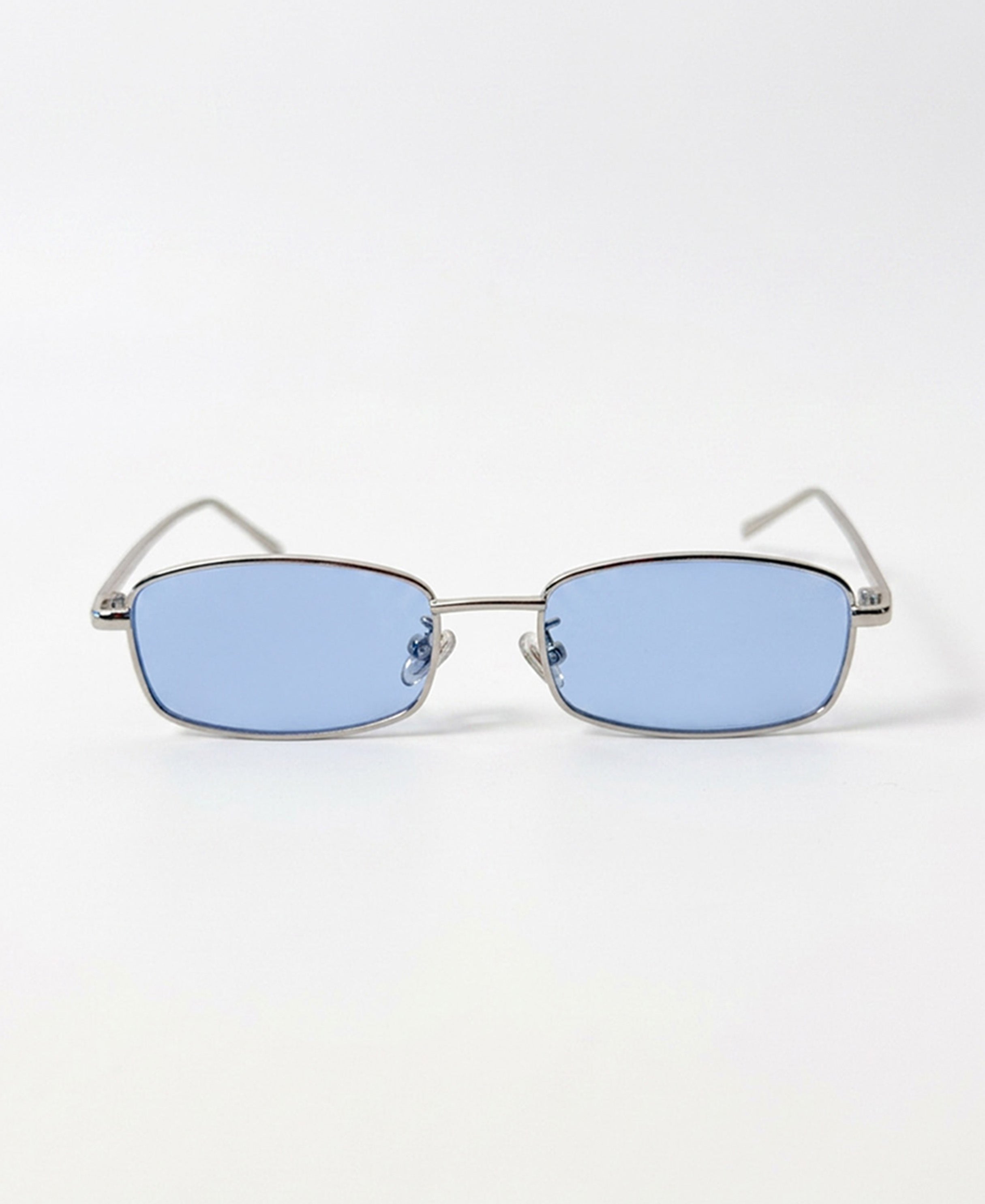 Silver Rectangular Sunglasses