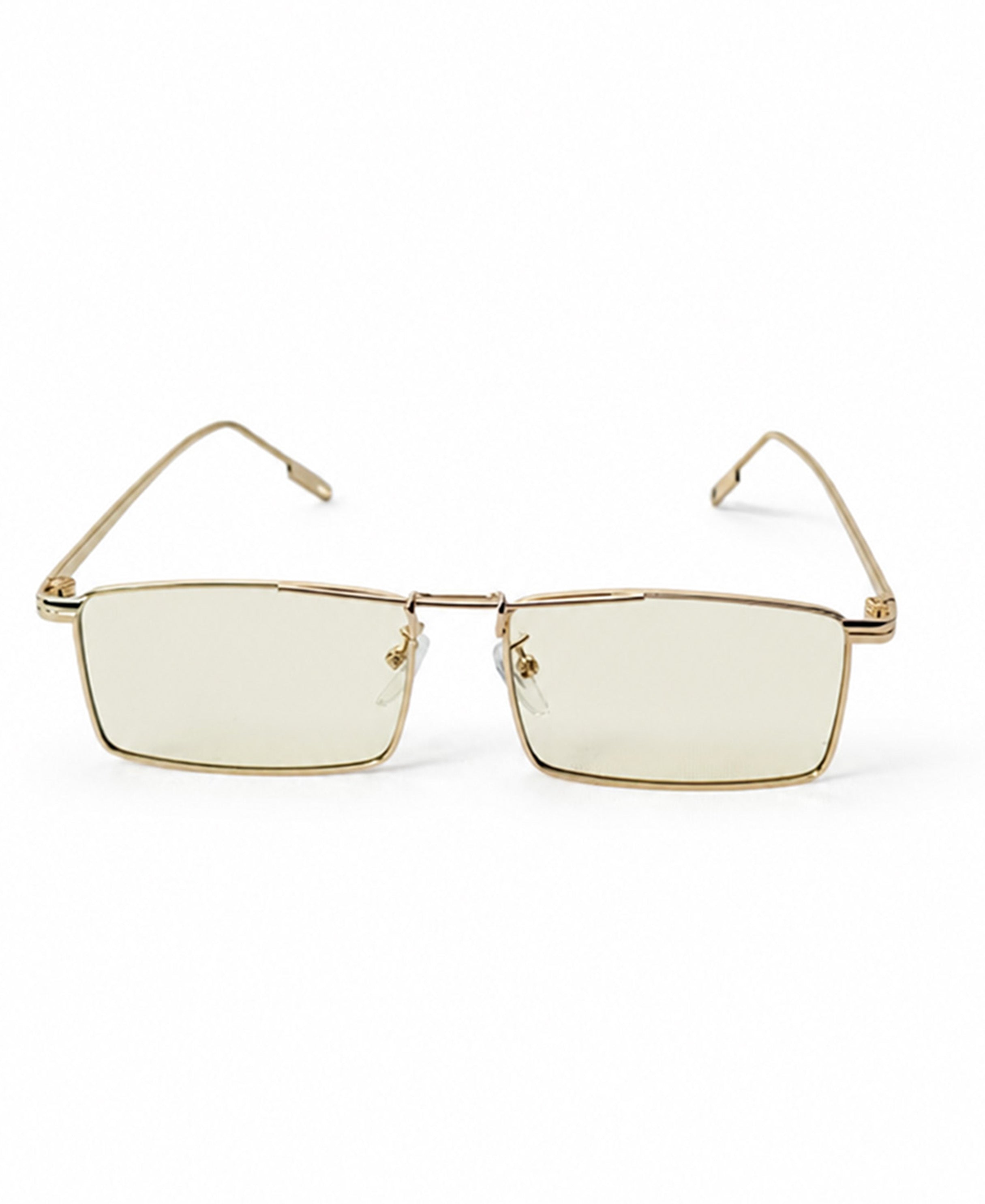 Gold Rectangular Sunglasses
