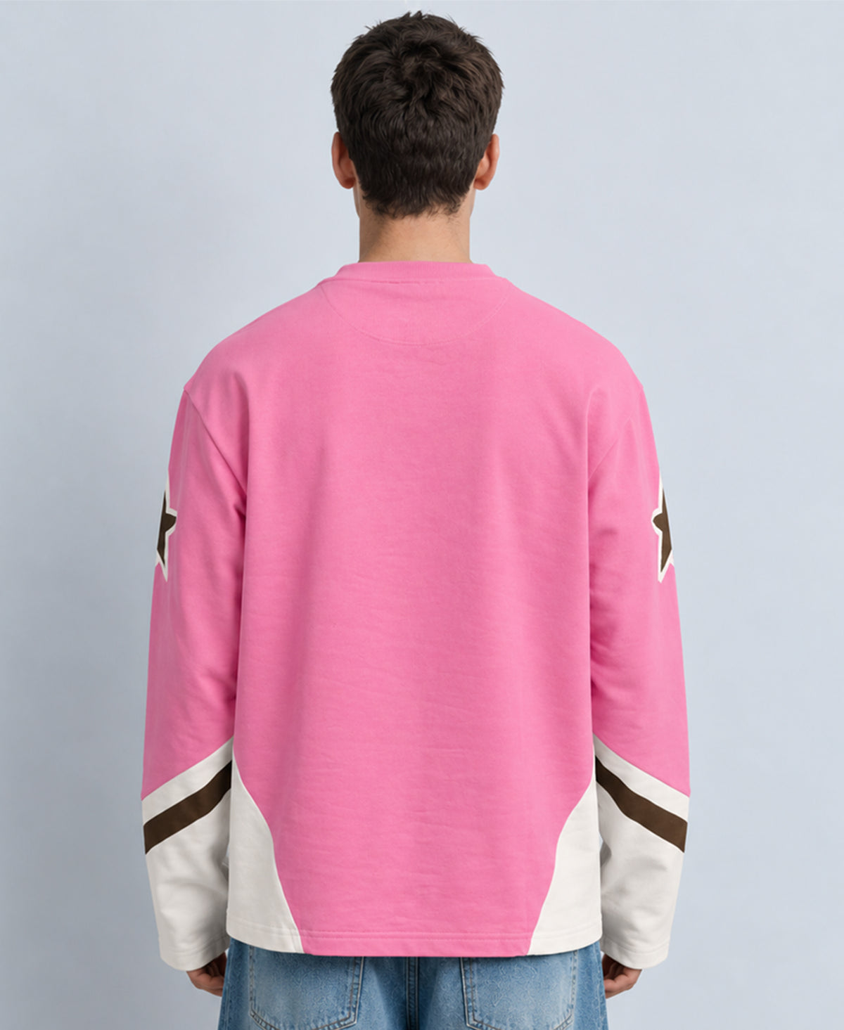 Pink Panelled Printed T-Shirt