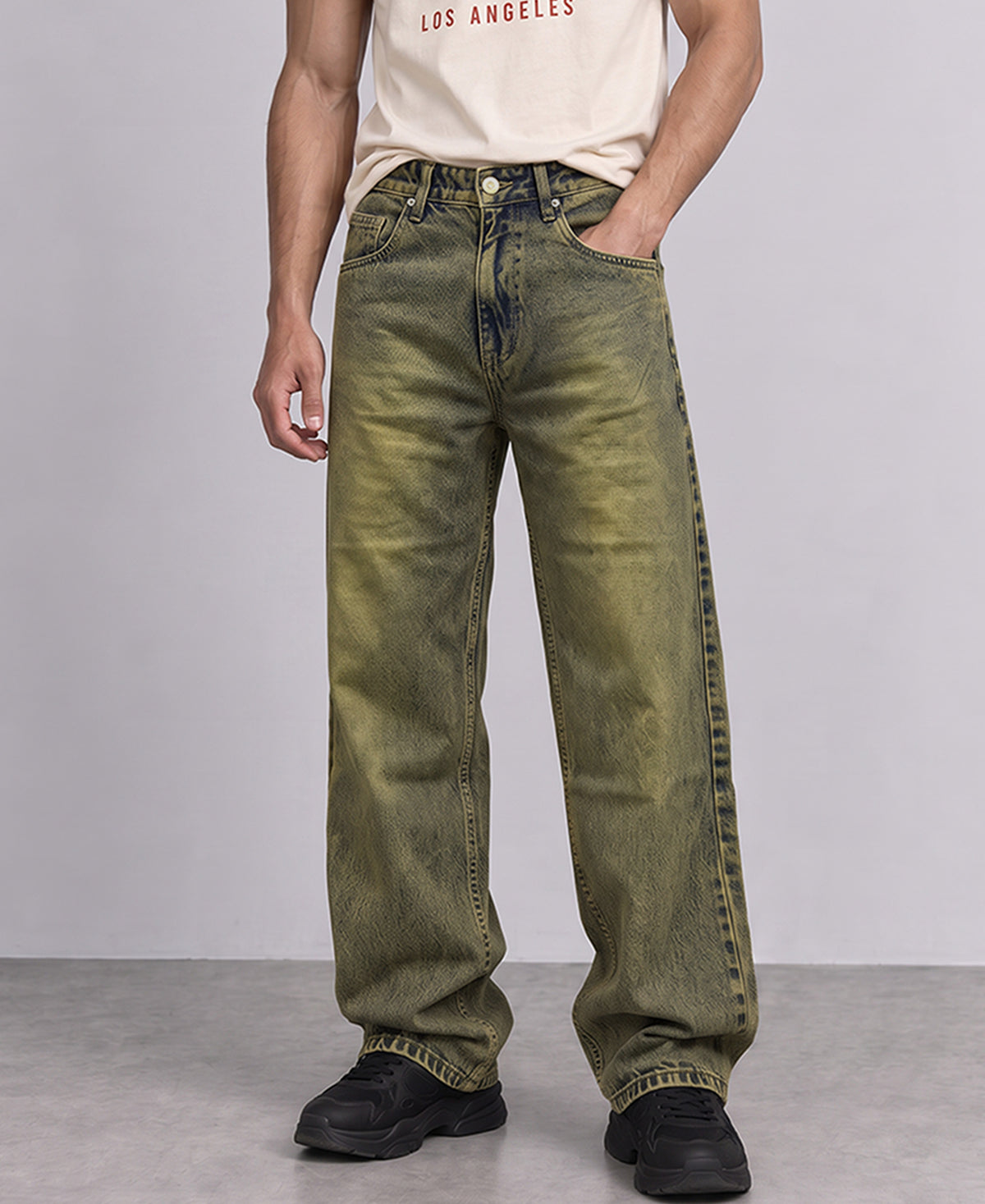 Dark Blue Tinted Baggy Jeans